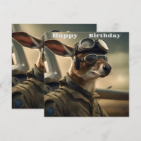 Aussie Kangaroo King Da Airways, Cartão De Anivers
