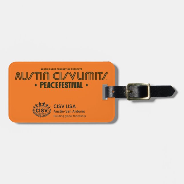 Austin CISV Limita a Etiqueta de Bagagem (Frente Horizontal)