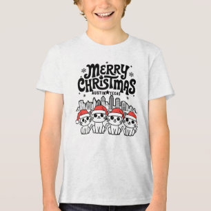 Austin City Texas Merry Christmas Cats USA