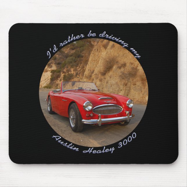 Austin Healey Sportscar vermelho Mousepad (Frente)