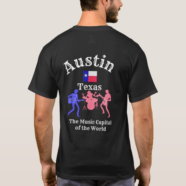Austin Texas — Capital Musical — Camiseta (Verso)