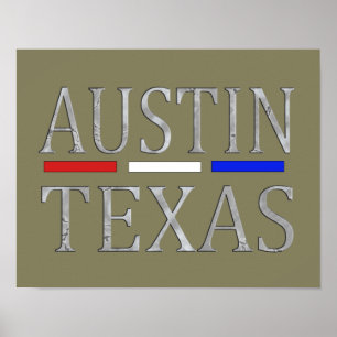 Austin Texas - impressão de arte