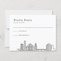 Austin Wedding | RSVP Skyline Estilizado