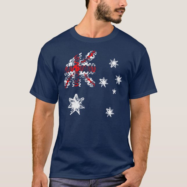 Austrália na camiseta azul (Frente)