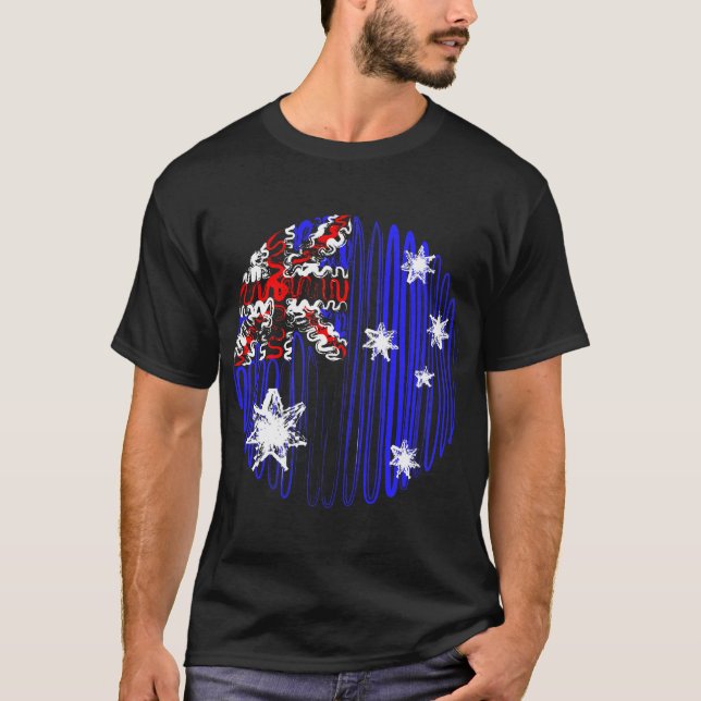 Austrália na camiseta preta (Frente)