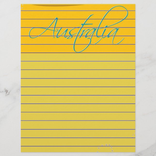 Austrália:Papel de Carta Viagem (Frente)