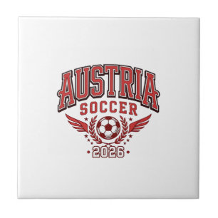 Áustria Futebol 2026 Futebol Negrito País Tipograf
