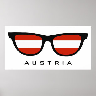 Austria Shades custom text & color poster