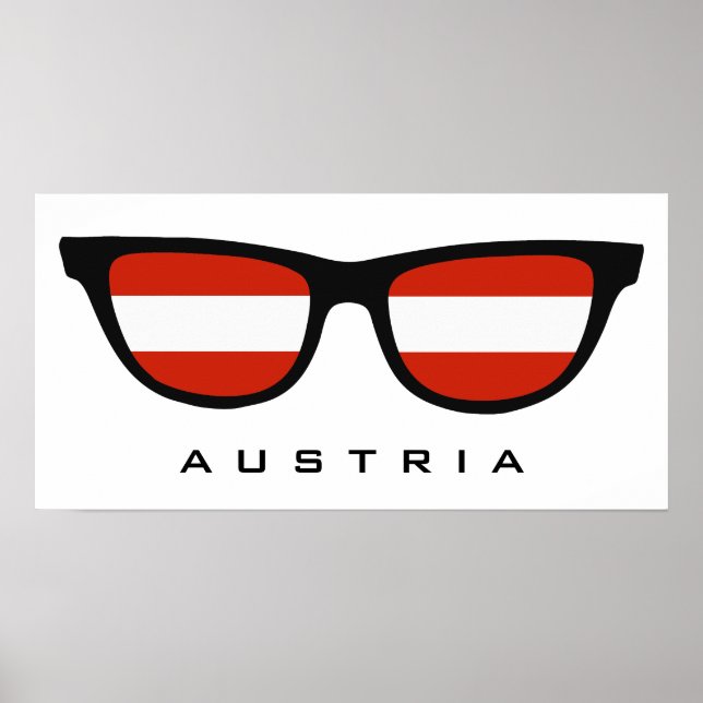 Austria Shades custom text & color poster (Frente)