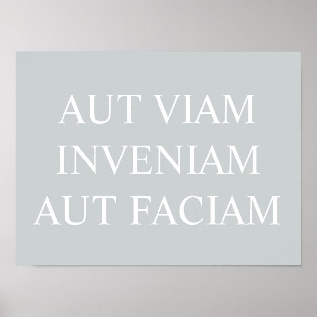 Aut Viam Inveniam Aut Faciam Impressão - Cinza (Frente)