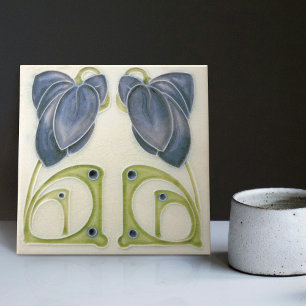 Autêntico Art Nouveau John Barratt Majolica Floral
