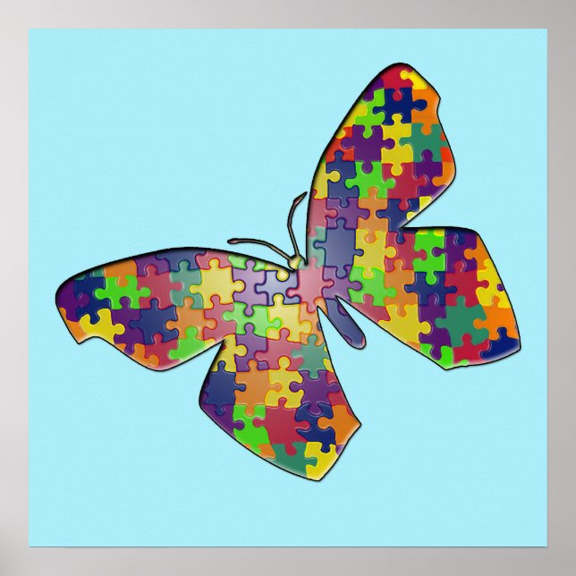 Autism Puzzlefly Poster (Frente)