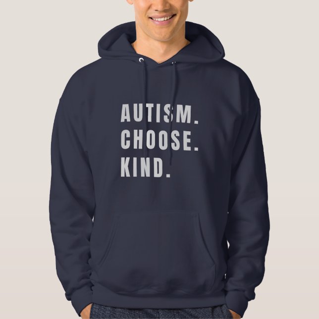 autismo escolhe a espécie Pullover Hoodie moderna (Frente)