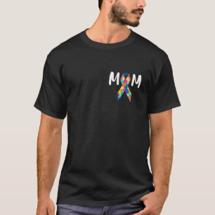 Autismo Mamãe, Camiseta de Camiseta, Suporte à Con