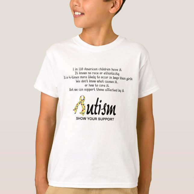 Autismo Mostra Sua Camisa De Suporte (Frente)