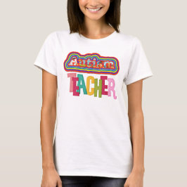 Autismo Professora Camisa Do Pescoço V
