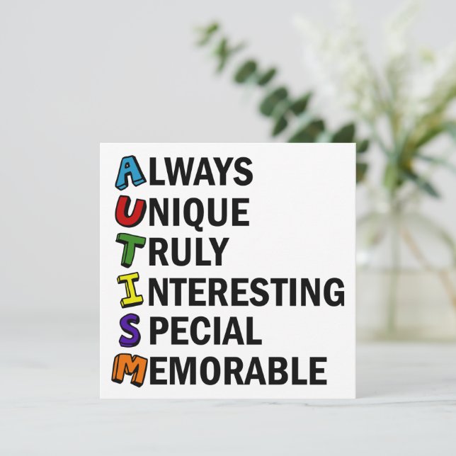 Autismo Sensibilização Acrostica - Coração Bústica (Em pé/Frente)