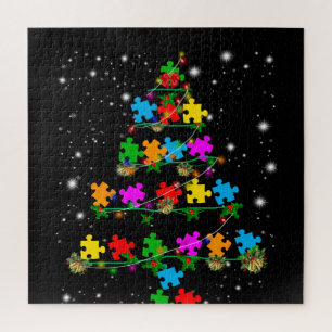 Autista Árvore de Natal Autismo Quebra-cabeça