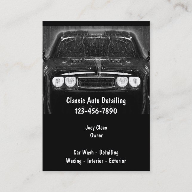 Auto cartões de visitas de Detailng (Frente)