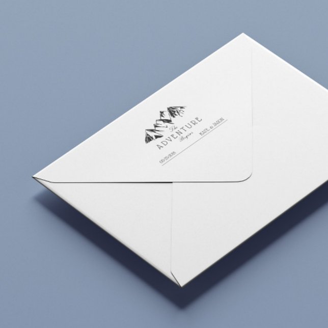 Auto Entintado A Aventura Começa ⎢ Carimbo De Borracha De Casamen (Criador carregado)