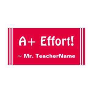 Auto Entintado "A+ Esforço!" + Carimbo de borracha feito sob