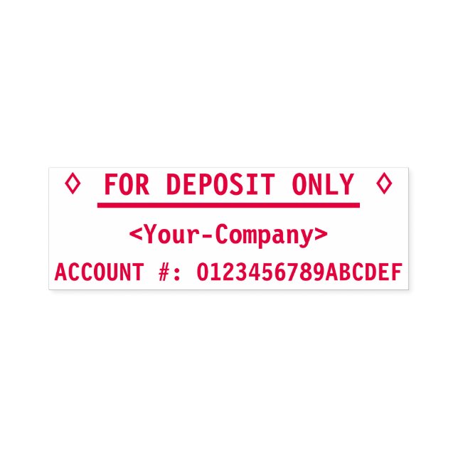 Auto Entintado "APENAS PARA DEPÓSITO" com Carimbo de Borracha (Design)