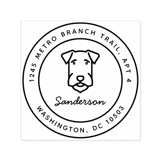 Auto Entintado Autodigitação de Carimbo de Endereço de Devolução  (Design)