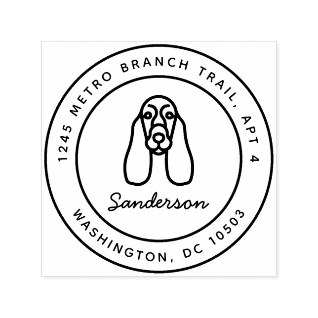 Auto Entintado Autodigitação de Carimbo de Endereço de Retorno de (Design)