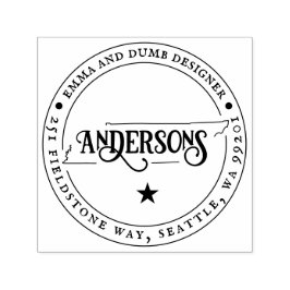 Auto Entintado Autodigitação de Carimbo de Endereço de Retorno do