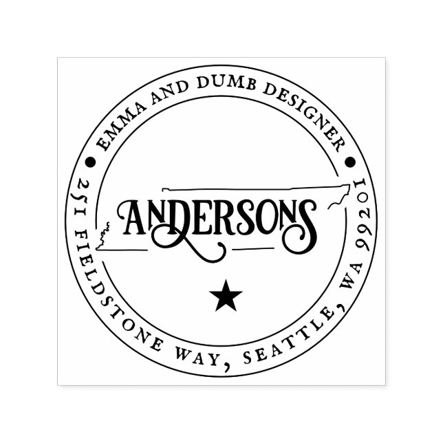 Auto Entintado Autodigitação de Carimbo de Endereço de Retorno do (Design)