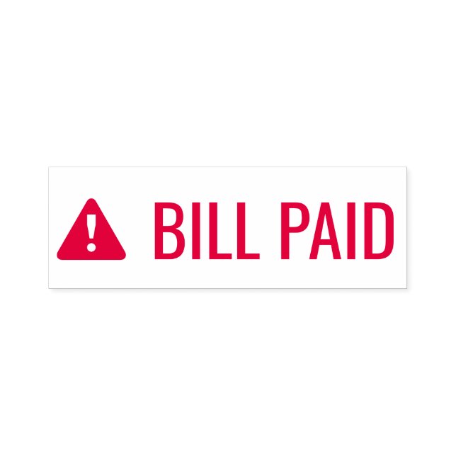 Auto Entintado "BILL PAID" & Indicativo Carimbo de Borracha (Design)