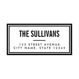 Auto Entintado Bold Modern Personalizado Carimbo de Borracha