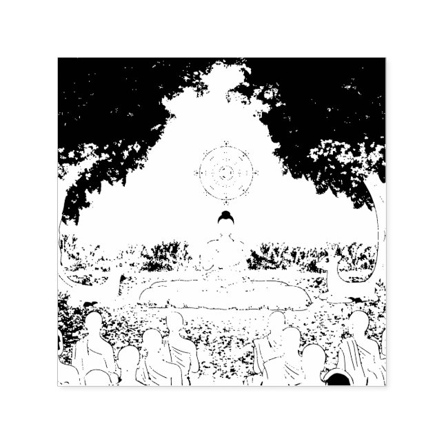 Auto Entintado Buda, Dharma, Carimbo de Sangha (Design)
