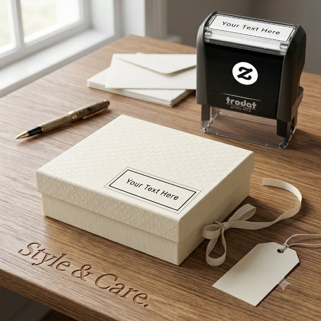 Auto Entintado Carimbo Automático com Uma Linha de Texto Personal (Self-Inking Stamp with One Line Custom Text)