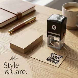 Auto Entintado Carimbo Automático de Código QR Personalizado 1,5