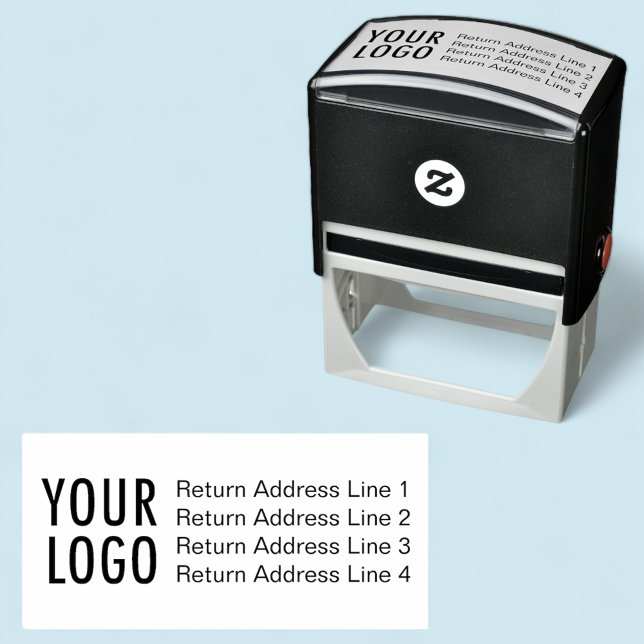 Auto Entintado Carimbo Automático de Endereço de Devolução com Lo (MISOOK Return Address with Logo Large Self Inking Stamp)