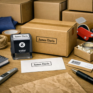 Auto Entintado Carimbo Automático Nome Personalizado da Empresa