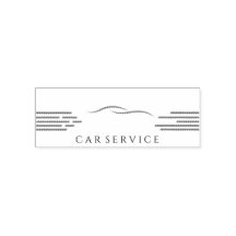 Carimbo Automático Preto e Vermelho de Serviço de 