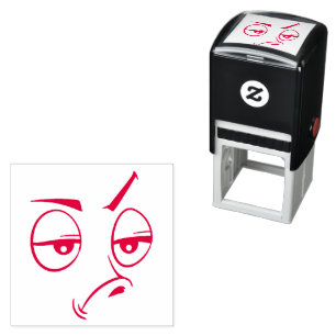 Auto Entintado Carimbo Autometálico de Rosto Emotican