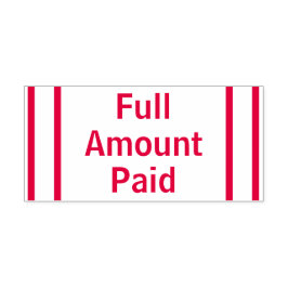 Auto Entintado Carimbo básico de borracha "Montante de Cheio pago