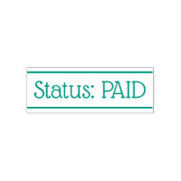 Carimbo básico de borracha "Status: PAID"