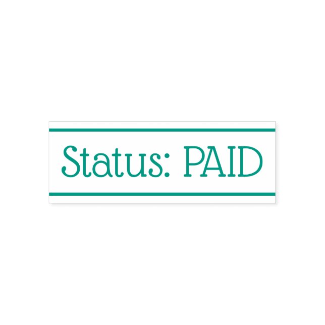 Auto Entintado Carimbo básico de borracha "Status: PAID" (Design)