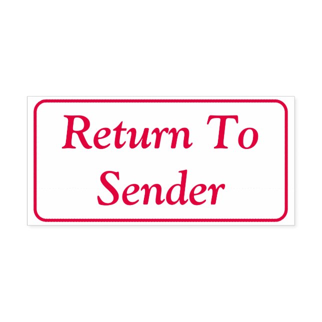 Auto Entintado Carimbo Básico "Return to Sender" (Design)