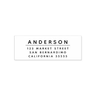 Auto Entintado Carimbo de Autenticação de Endereço do Nome Minima