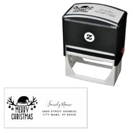 Auto Entintado Carimbo de Autenticação do Endereço de Regresso de