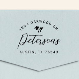 Auto Entintado Carimbo de Autenticação do Endereço de Retorno de 