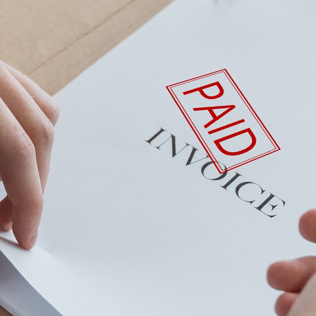 Auto Entintado Carimbo de Autocolagem de Pagamento Pagos pela Emp (Criador carregado)