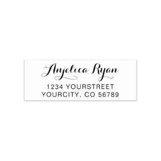 Auto Entintado Carimbo de Autocolagem do Endereço de Retorno de S