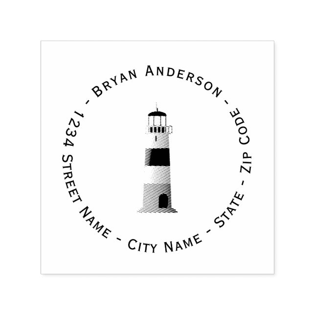 Auto Entintado Carimbo de Autocolagem do Endereço de Retorno do F (Design)