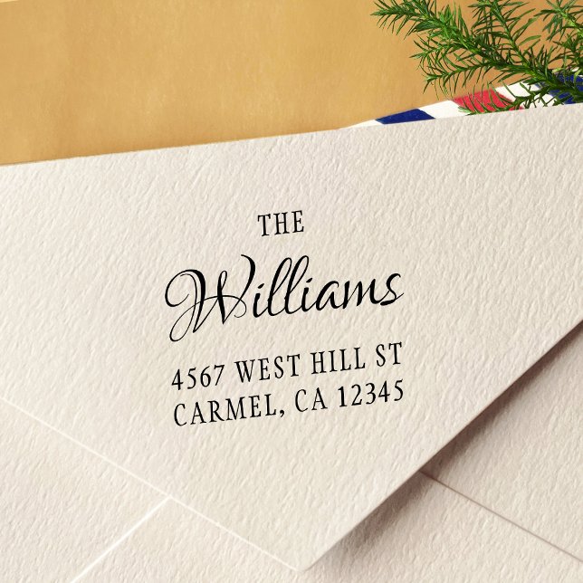 Auto Entintado Carimbo de Autocolagem do Endereço de Retorno Quad (Criador carregado)